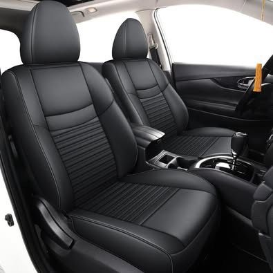 New, LINGVIDO Custom Fit Nissan Rogue Seat Covers 2014-2020, Full set, Black