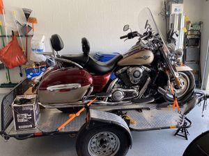 Photo Drop-tail single cruiser motorcycle trailer