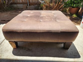 Low Brown Ottoman