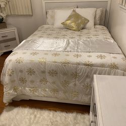 Queen Bed Frame  W/ Two Dressers