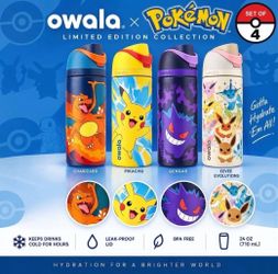 Owala x Pokémon Limited Edition Water Bottle Set of 4