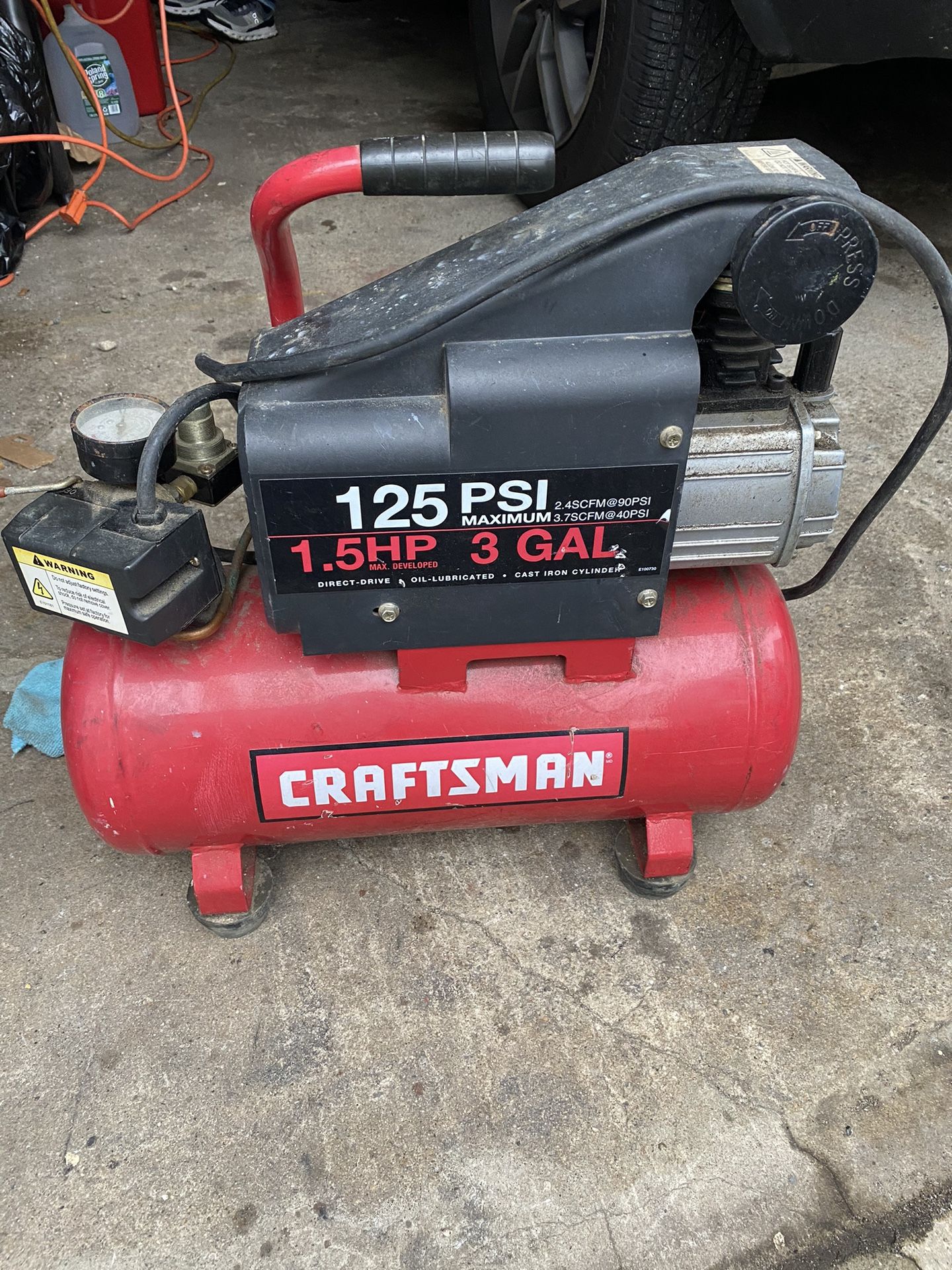 Compresor 1.5 Hp. 3 Gal