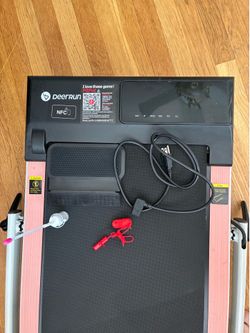 Deer Run A5 Pro Smart 2 in 1 Pink Folding Treadmill w/ Handrails