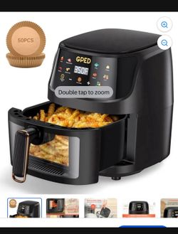 Air Fryer, 7.5 QT 8-in-1 Oilless Air Fryer Oven with Visible Cooking Window