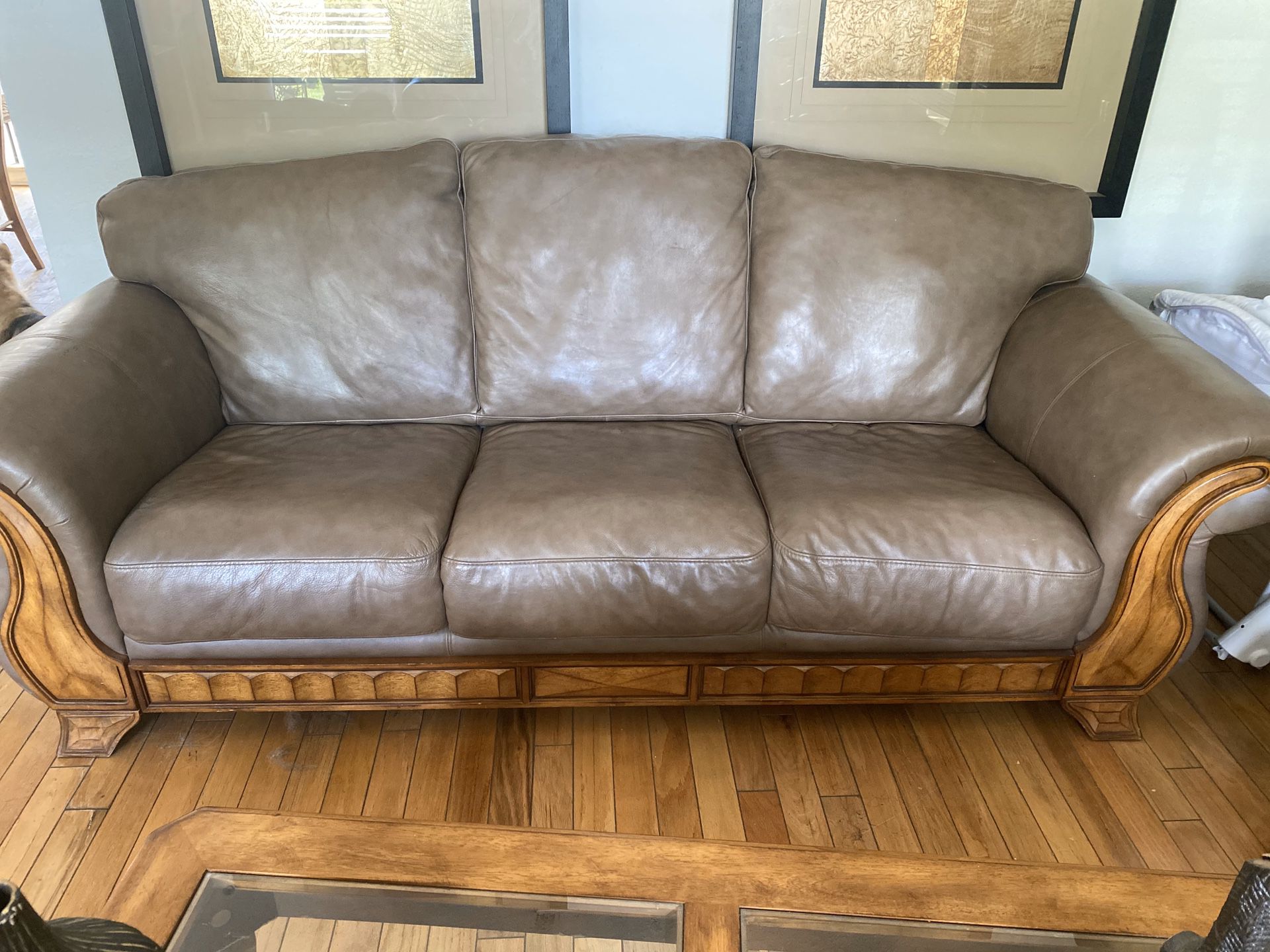 Leather sofa and couch