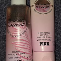 Victoria's Secret Bronzed Coconut Body Lotion And Body Mist