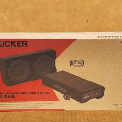 Kicker 51PTRTP10 Low Profile Down Firing CompRT 10" Shallow Powered Subwoofer Box 800 Watts PTRTP10 🚨 Payment Options Available 🚨 No Credit Needed  
