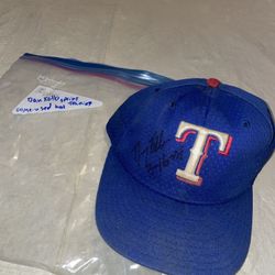 Game Used Danny Kolb Auto Texas Rangers Hat New Era 7 1/4 Blu MLB Mesh Autograph