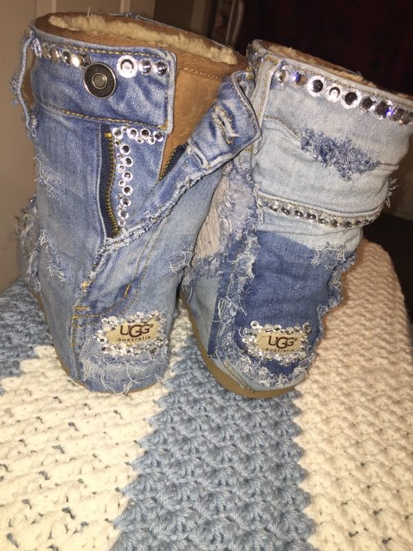 custom denim uggs