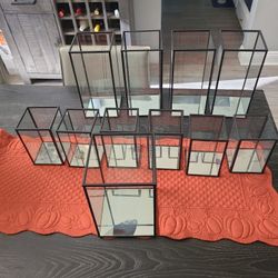 Candle Holders / Vases With Mirror Bottom