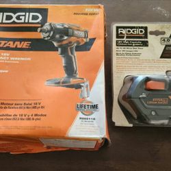 Ridgid 18V Brushless Cordless 4-Mode 1/2 in. High-Torque Impact Wrench with 18V 4.0 Ah MAX Output EXP Lithium-Ion Battery