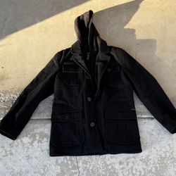 Guess Men’s Medium Jacket with Detachable Hoodie