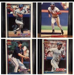 4 Great Cards, Kirk Gibson, Tom Glavine, Ron Gant, Shawn Dunston