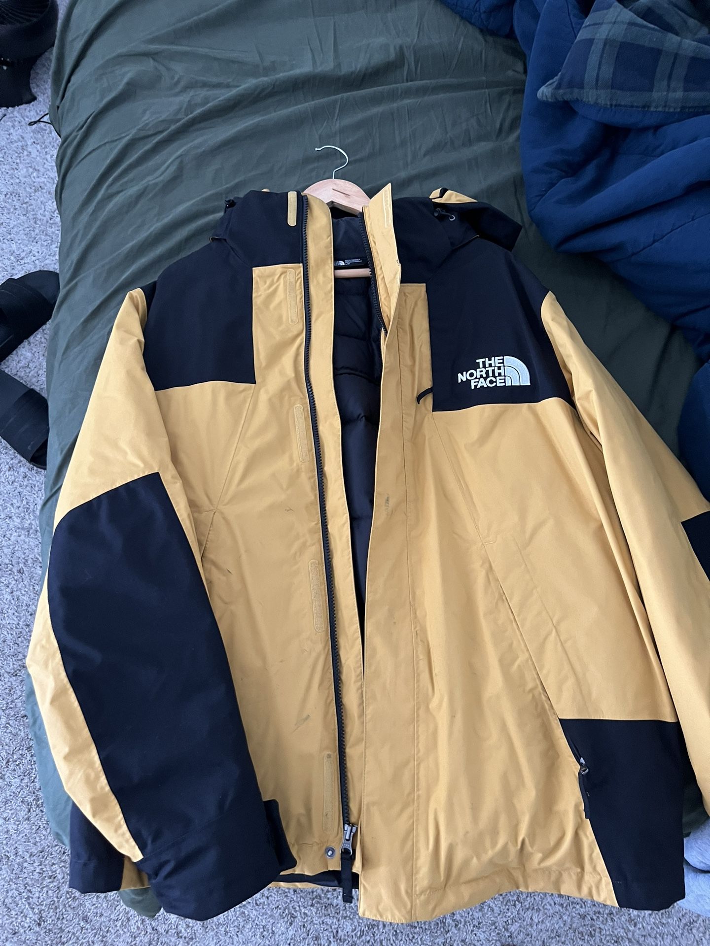 North Face Insulated Rain Jacket Gold 