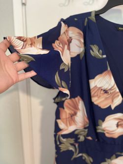 chinese dress ladies Pansy Scoop Neck Flounce Hem Maxi Dress Denim– Selfie Leslie main image 1
