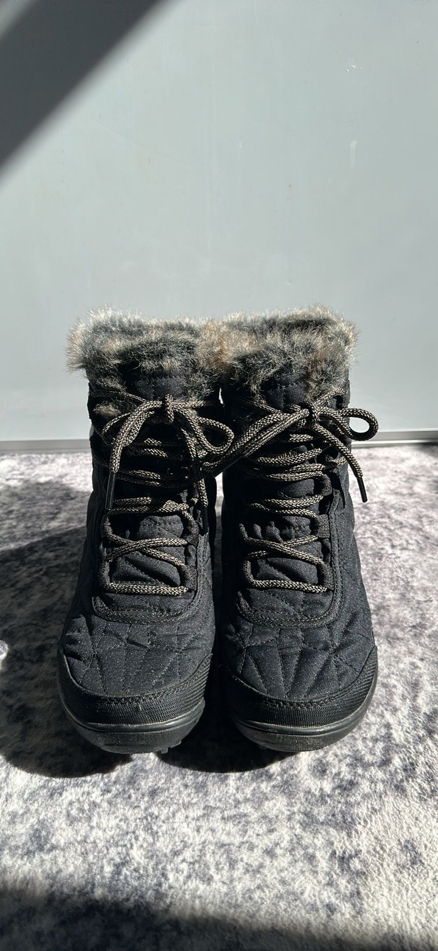 Columbia Black Fur Lined Waterproof Winter Boots