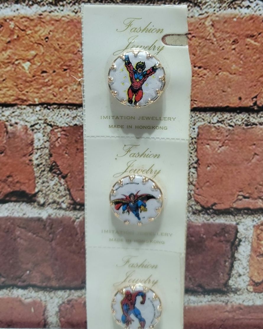 1977 Marvel Comics Pinback Buttons NOS
