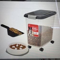 Brand New Rolling Dog Food Container 