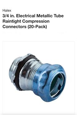 Halex
3/4 in. Electrical Metallic Tube Raintight Compression Connectors (20-Pack)