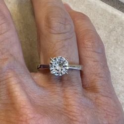 New CZ Sterling Silver Wedding Ring Size 9
