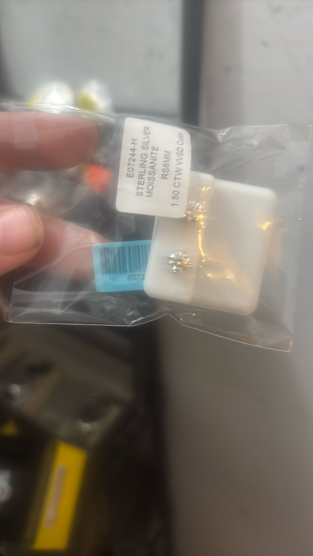 Vvs Moissinite Screw Back Earrings