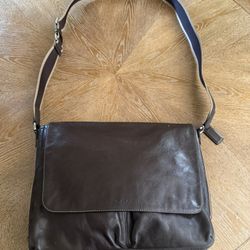 COACH  LEATHER MESSENGER BAG FOR MEN 