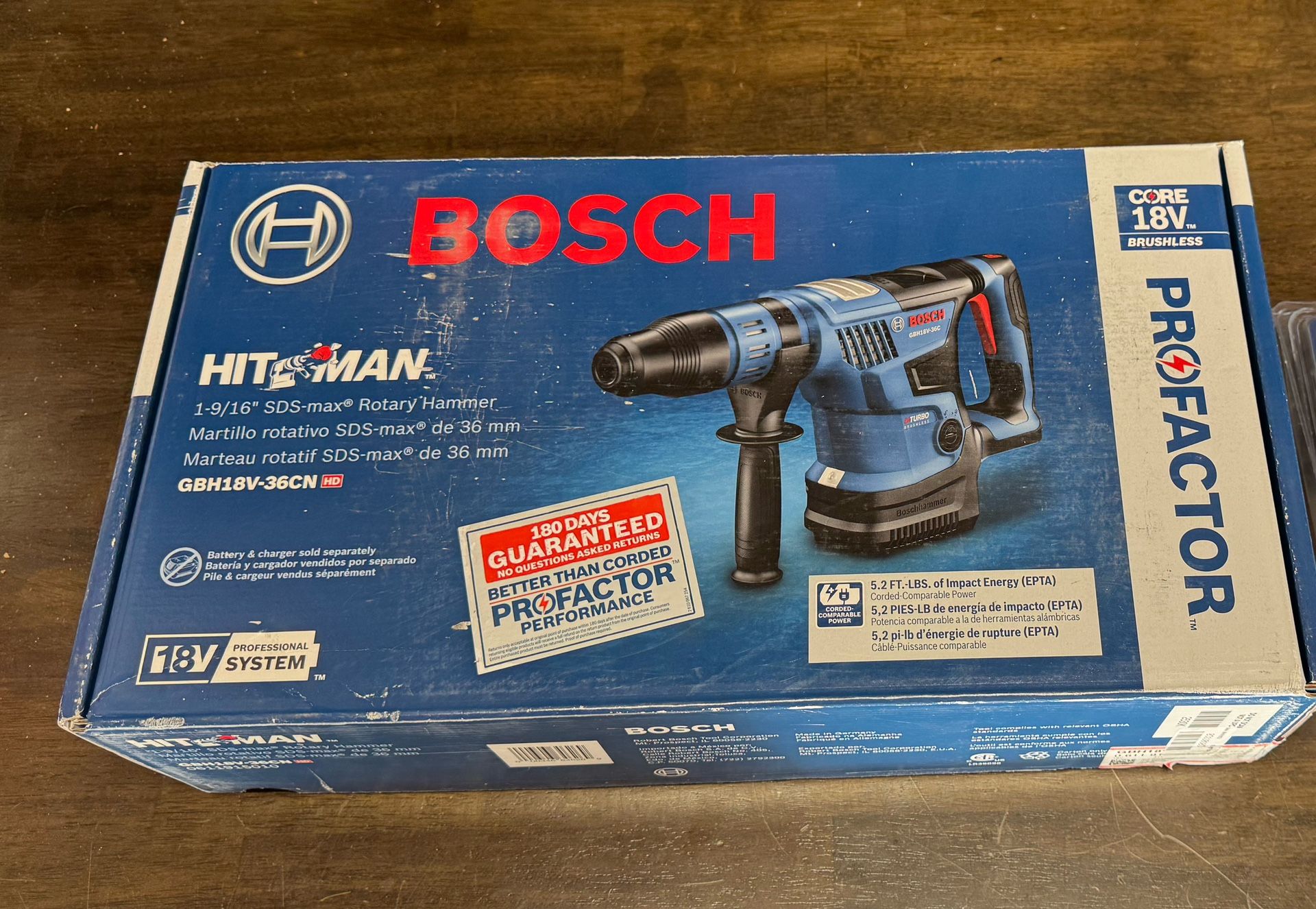 Bosch PROFACTOR 18V Hitman 1 9/16in SDS Max Rotary Hammer drill