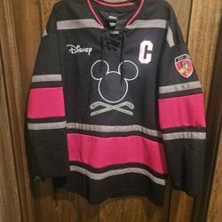 Disney Mickey Mouse Hockey Jersey Sz MD