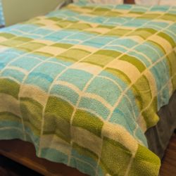 Vintage 100% wool Leides Deken blanket