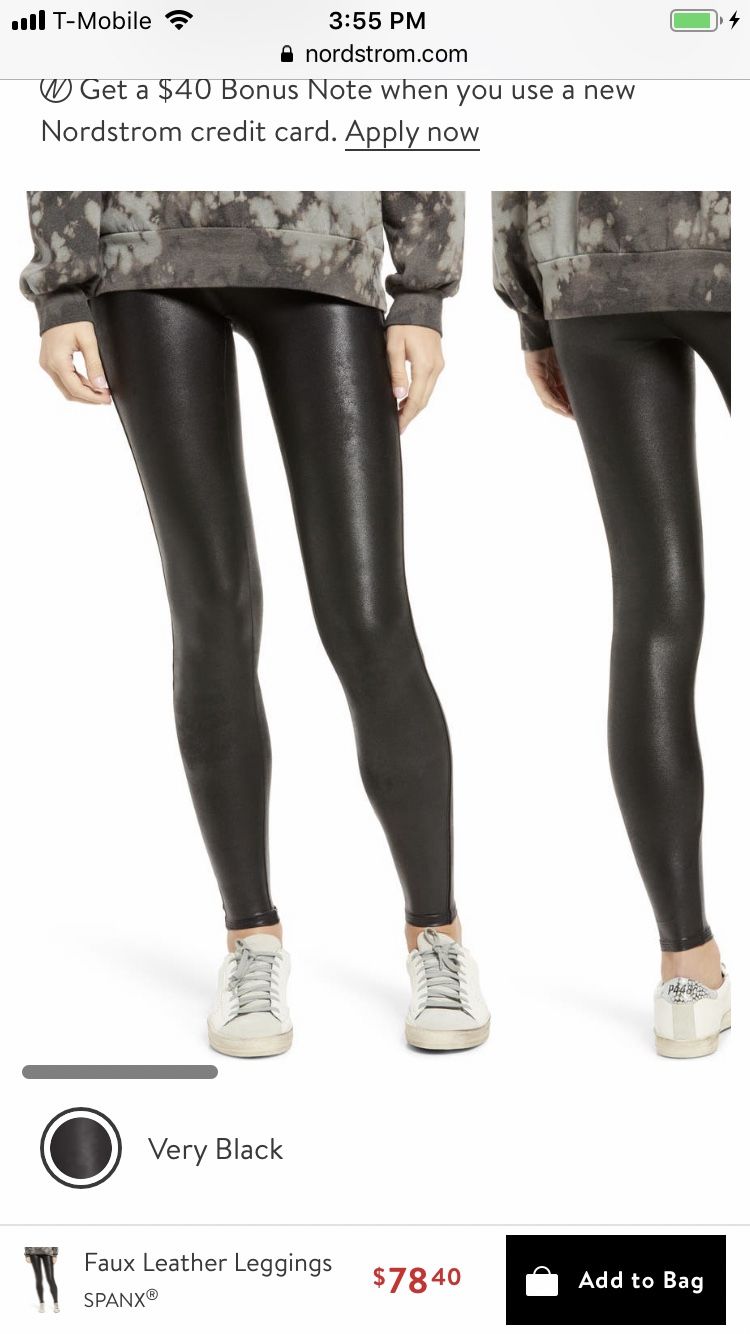 Nordstrom Women Faux Leather Stretch Long Pants Size XS for Sale in