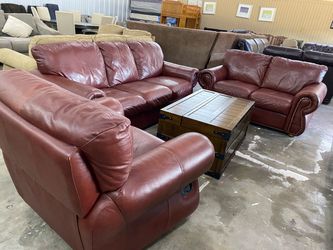 Leather living rooms sets 3 pieces