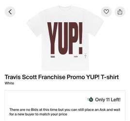 Travis Scott Franchise Promo YUP! T-shirt Men L