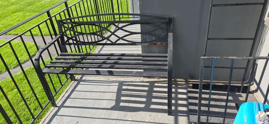 Solid metal bench 51in