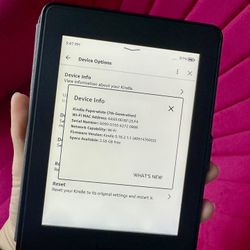 Amazon Kindle Paperwhite 7th Generation (Black) – 6" Display