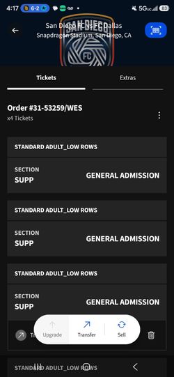 2 tickets vs FC Dallas (Supporter's section)