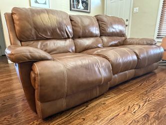 Leather Sofa with Electronic Reclining Seats