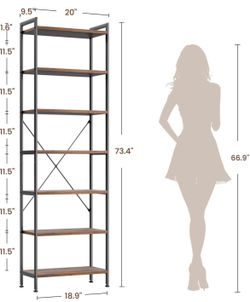 📚 7-Tier Tall Bookshelf | Brand New in Box