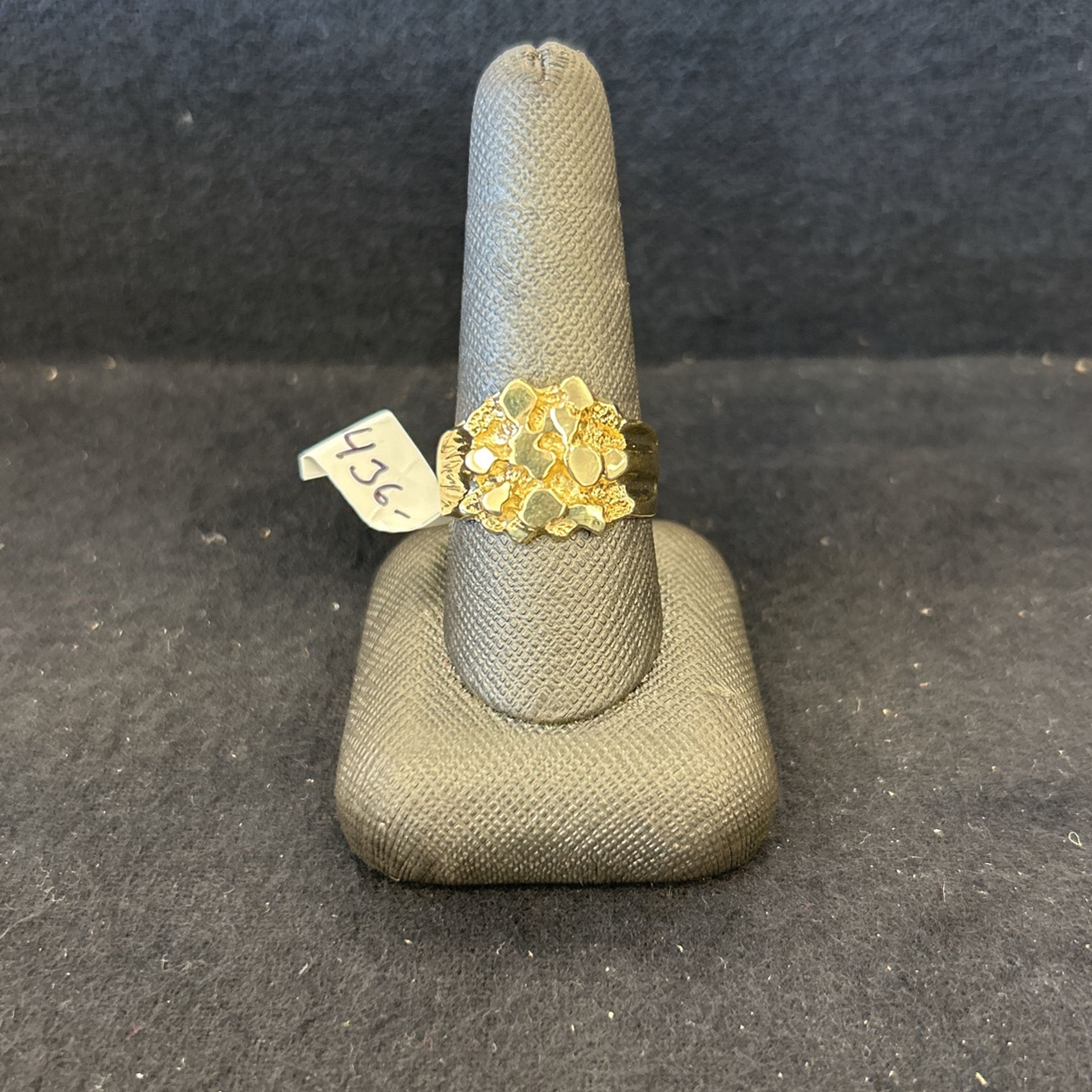 14k Yellow Gold Nugget Ring 7.2 Grams Size 10.5