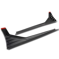 30.6" x 9.5" MP-Type Painted Carbon Side Skirt Rocker Splitters Diffuser Winglet -(2-PU-655-PCF
