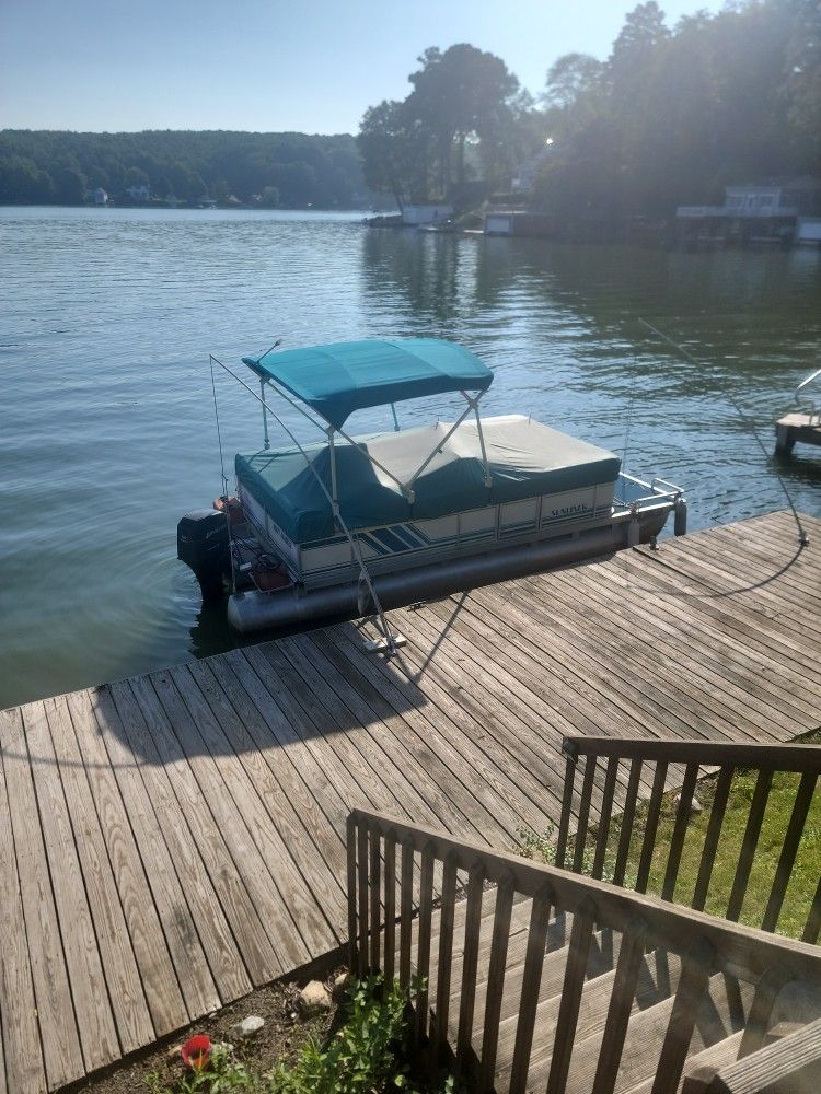 1995 HARRIS Flotebote Pontoon Boat 20ft
