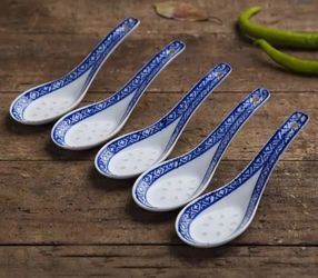 Brand new 5pcs Ceramic Spoon Multi-function Scoop