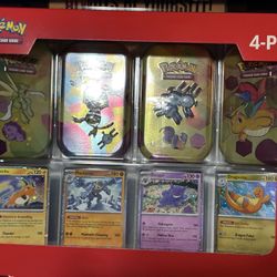Pokémon Trading Card Game – 4-Pack Mini Tin Collection (Sealed)