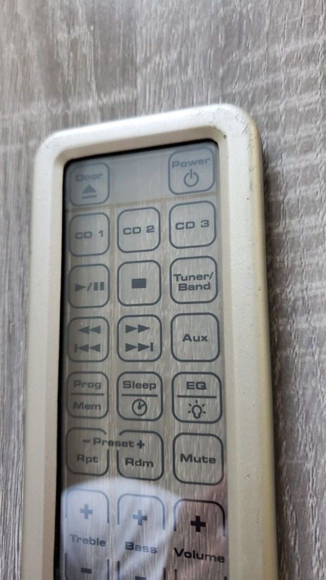 Genuine Remote for Brookstone AcoustiClear 3CD Stand Up CD Player w/ Battery