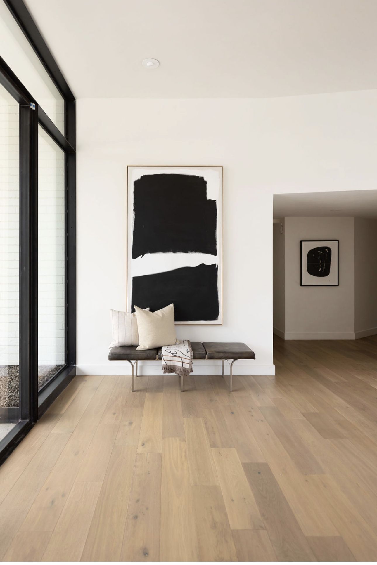 Restoration Hardware 1960S LINK LEATHER BENCH