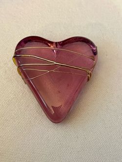 Glass heart 3” x3” by David Salazar -pickup in San Francisco