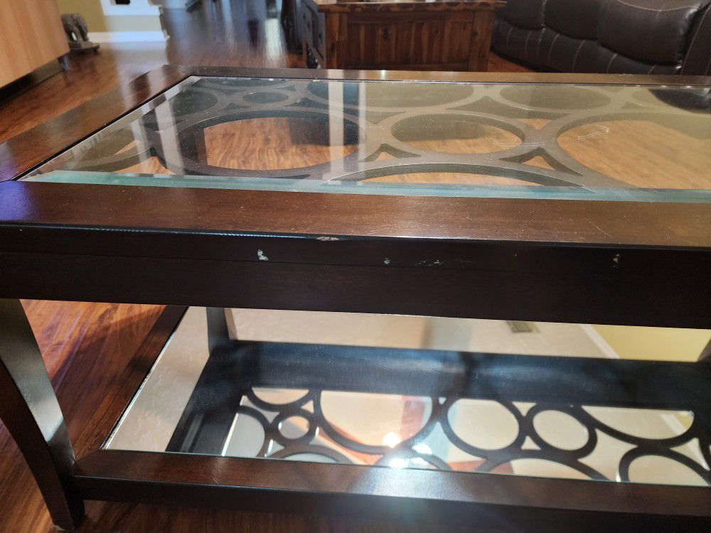 SOLID WOOD COFFEE TABLE END TABLE