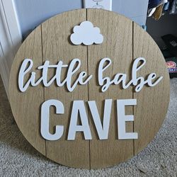 Little Babe Cave Nursery Room Sign