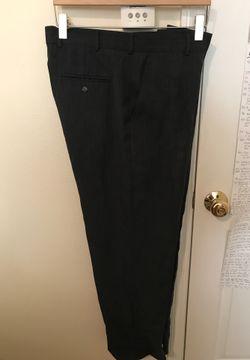 Men’s Dress pants size 34/30 , Perry Ellis brand , grey with white chalk strips . Great condition .