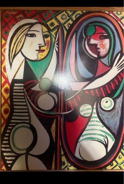 Picasso “Girl Before A Mirror” Painting on Wood