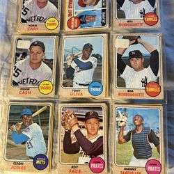 Lot Of 9 ‘68 Topps Baseball 